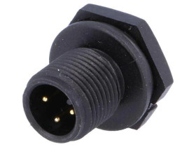 Złącze M12, męskie, PIN:3, gniazdo,250V LTWM12P-03PMMS-SC
