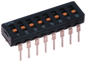 Przełącznik DIP 6-pozycyjny 6P THT 25 mA przy 24 V DC -20 → +70°C