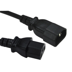TruConnect 16-1747 1.8m IEC C13 F IEC C14 M Black Mains Extension Cable