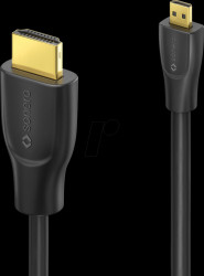 X-PHC030-005 Micro HDMI to HDMI cable, 4K 60Hz, 0.5 m
