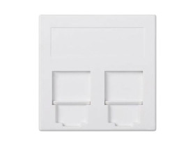 SIMON CONNECT Płytka S500, 2x RJ z osłonami uniwersalna czysta biel 50000089-030 KONTAKT SIMON