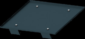 Roof plate attachment, steel, (W x H x D) 350 x 62 x 400 mm, 8PQ2300-4BA11