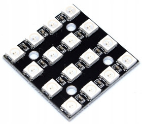 MODUŁ MATRYCY RGB OŚWIETLENIE 16 LED 4X4 MODUŁ WS2812B 5050