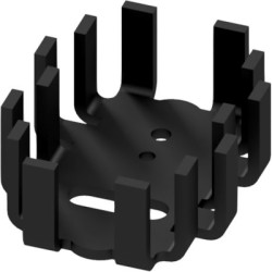 Finger shaped heatsink, (L x W x H) 35.5 x 8.5 x 13 mm, 16 K/W, black anodized, 10034966