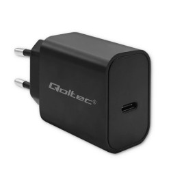 Qoltec Ładowarka Super Quick PD USB-C 20W 5-12V 1.67-3A Czarna