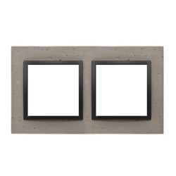 Simon 54 Nature Ramka 2-krotna betonowa, Czarny Charakter DRN2/98