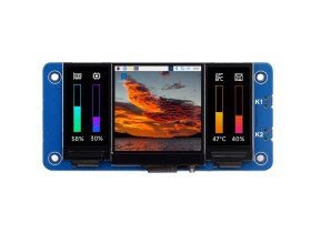 Waveshare Triple LCD HAT For Raspberry Pi, Onboard 1.3inch IPS LCD Main Screen and Dual 0.96inch IPS LCD Secondary Screens