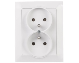 PREMIUM Gniazdo podwójne z/u białe GPt-6 Pr