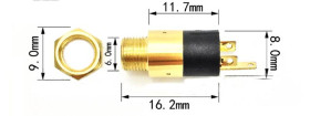 GNIAZDO MINI JACK 3,5MM 3 PIN PJ-392 ZŁOTE