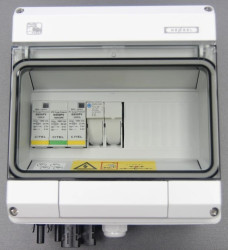 Zestaw przyłączeniowy PV - DC 1 łańcuch PV 1 SPD CITEL typu 2 1 podstawa bezpiecznikowa 2P DC KV PV DC2 B 600001/C