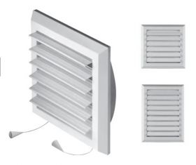 Kratka wentylacyjna z żaluzją na sznurek 100 125