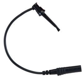 Chwytak bezp. haczyk. 1N-0022-BK + przewód gn. 4mm CAT III 600V, 5A czarny