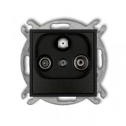 ICON Mechanizm gniazda abonenckiego RTV-SAT końcowego 1,5dB czarny mat 12IGS