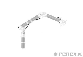 Ramię ALSIDENT 2130mm do systemu ALUMINIUM 100 montowane do blatu - białe połączenia