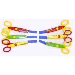 Decree Pack of 6 Crazy Cut Scissors