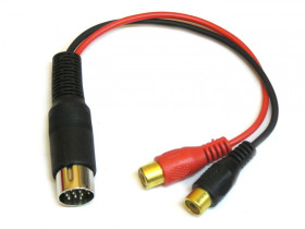 Złącze samochodowe wejście AUX do Kenwood 15pin- 2x gniazdo cinch...
