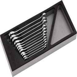 Zestaw kluczy płasko-oczkowych Zestaw kluczy trzpieniowych SAM 8 → 19 mm 12 szt. Stal chromowo-wanadowa