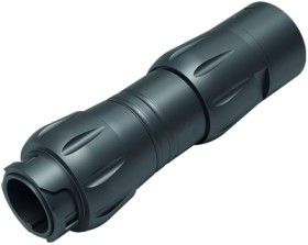 Plug, 4 + 3 polig + PE, crimp connection, bayonet locking, straight, 99 6501 100 08