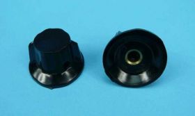 GAŁKA CZARNA 18mm FI=6mm BLOK.ŚRUBA