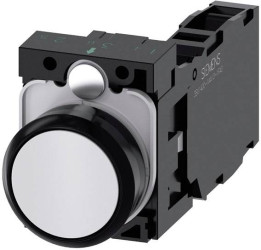 Siemens 3SU11000AB601FA0 3SU1100-0AB60-1FA0 Przycisk pierścień przedni z tworzywa sztucznego, okrągły przycisk czarny, b