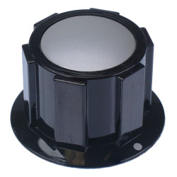 Satin Cap Black with Marker Dot Knob 6.35mm Set Screw K1C FC1616