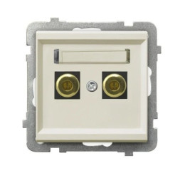 Sonata Gniazdo głośnikowe pojedyncze ecru GGN-1R/m/27