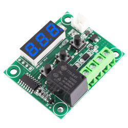 Termostat elektroniczny z wyświetlaczem LED i sondą niebieski