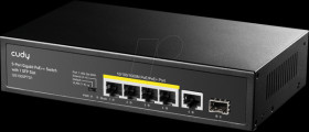 GS1005PTS1 Switch, 6-port, Gigabit Ethernet, PoE+, SFP