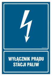ZNAK - HG019 Wyłącznik prądu 70 x 105 cm PN - Płyta 1mm