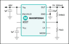 4.5V to 60V, 300mA Himalaya uSLIC Step-Down Power Module