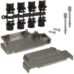 Osłona tylna D-Sub 37 -pinowe Cynk Kątowe Norcomp Złącze D-Sub, wysoka gęstość