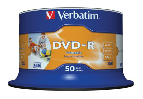 Nienagrana płyta DVD, typ: DVD-R, 4,7 GB, 16X, opakowanie: Trzpień, ilość: 50