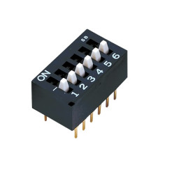 Przełącznik suwakowy, SPST, THT, 100 mA, Nidec Components