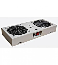 Wentylator dachowy 2x do S-RACK, włącznik/wyłącznik, RAL7035
