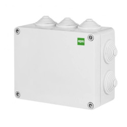 INDUSTRIAL Puszka hermetyczna n/t 198x163x80mm z 10 dławnicami IP55 szara 2711-02