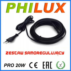 Kabel grzejny samoregulujący z wtyczką PRO 20W/m 3mb