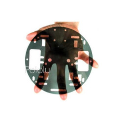 RRC04A 5'' 2-kołowe podwozie - przeźroczyste szare - Pololu 250