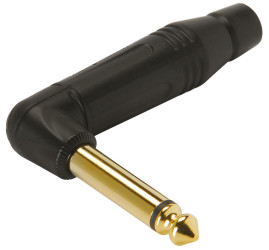 Złącze Jack 6,35 mm Męski Mono Montaż na kablu Czarny 10A