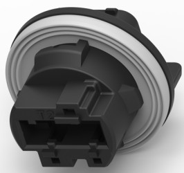 Connector, 2 pole, straight, 1 row, black, 2-2109118-2