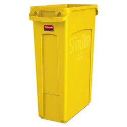 Pojemnik na odpady Slim Jim 23gal, kolor: Żółty, materiał: Polipropylen, Rubbermaid Commercial Products