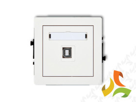 DECO Gniazdo USB-AB 2.0 biały mat 25DGUSB-3 KARLIK