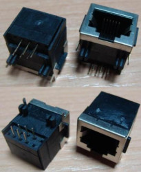 Gniazdo modularne telefoniczne DY118 RJ12 6p6c ekranowane, kątowe do druku