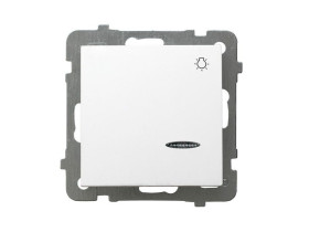 AS ANTYBAKTERYJNY Wyłącznik zwierny przycisk "światło" z podświetleniem niebieskim produkt zawiera szkło fosforanowo-srebrowe ŁP