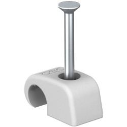 OBO Bettermann 2228629 Cable Clips 7mm Max Grey 100pcs Installed Nails