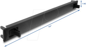 67208 19" 1U Blind Panel ABS plastic with snap-in function black