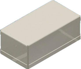 Sheet steel RF enclosure, (L x W x H) 130 x 29 x 21 mm, natural, 405.16
