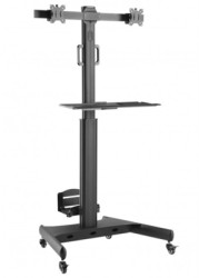 Carriage, for 2 monitors, 13 to 32 inch, up to 8 kg, VESA max. 100x100 mm, black, ICA-TR42