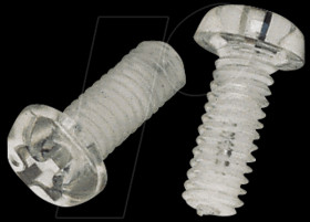 Plastic screws 100 pcs Phillips, M4 x 8 mm