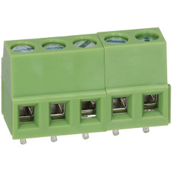 TruConnect 214295 5 Way 15A 300V Rising Clamp Terminal Block 5.08mm