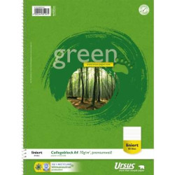 Ursus Classic Zeszyt studencki 608570010 zielony DIN A4 w linię Ilość arkuszy: 80